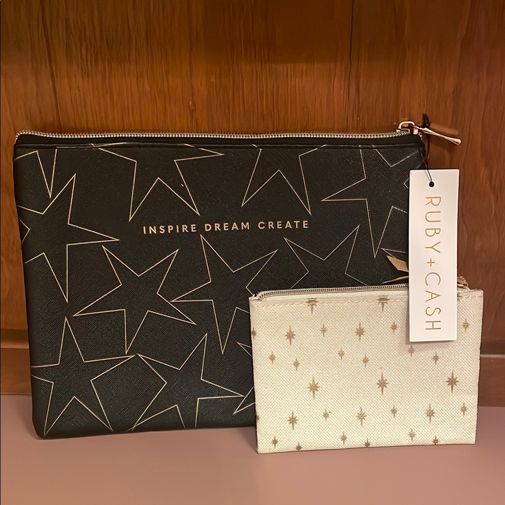 Ruby + Cash Target exclusive star makeup pouch and mini unbranded pouch